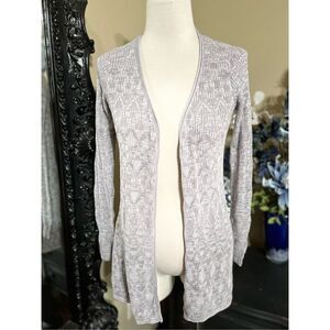 Belldini Long Sleeve Gray Cardigan Tunic Sweater Size Small